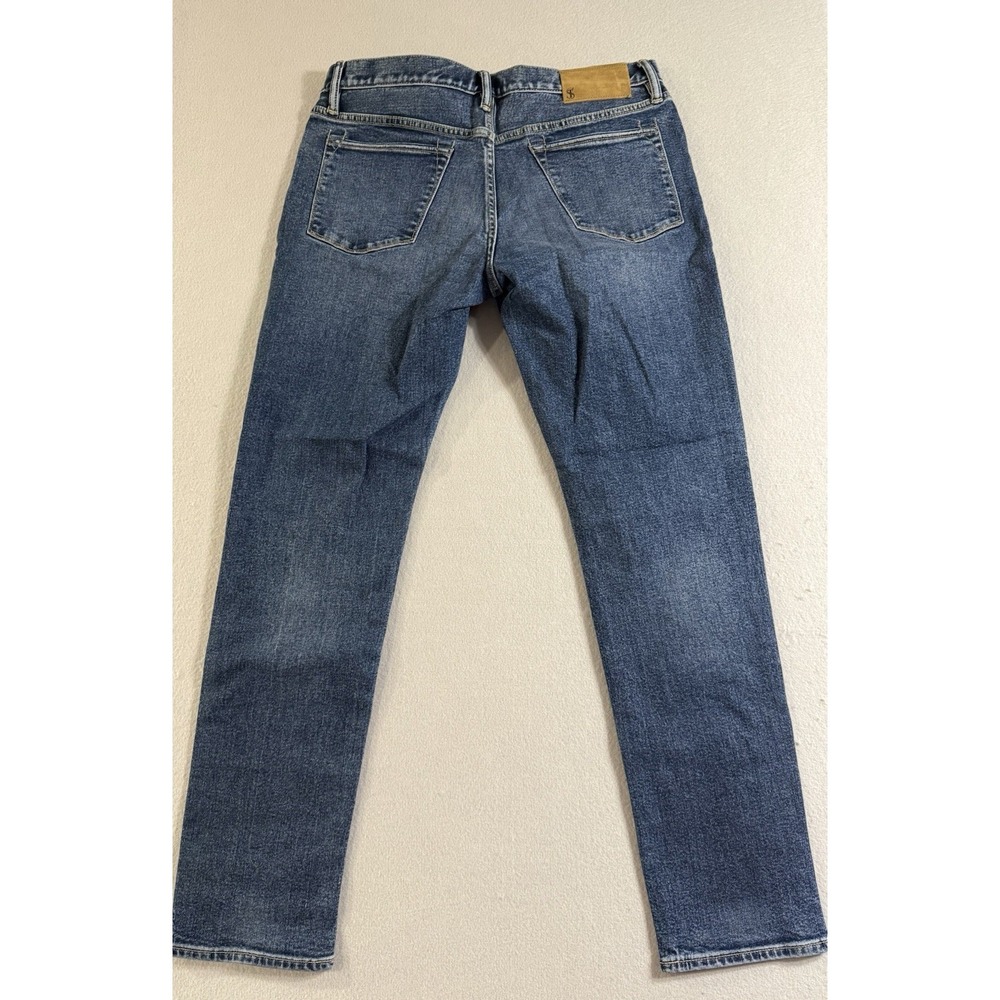 Todd Snyder Slim Men’s Jeans in Faded Blue Denim - Picture 2 of 8